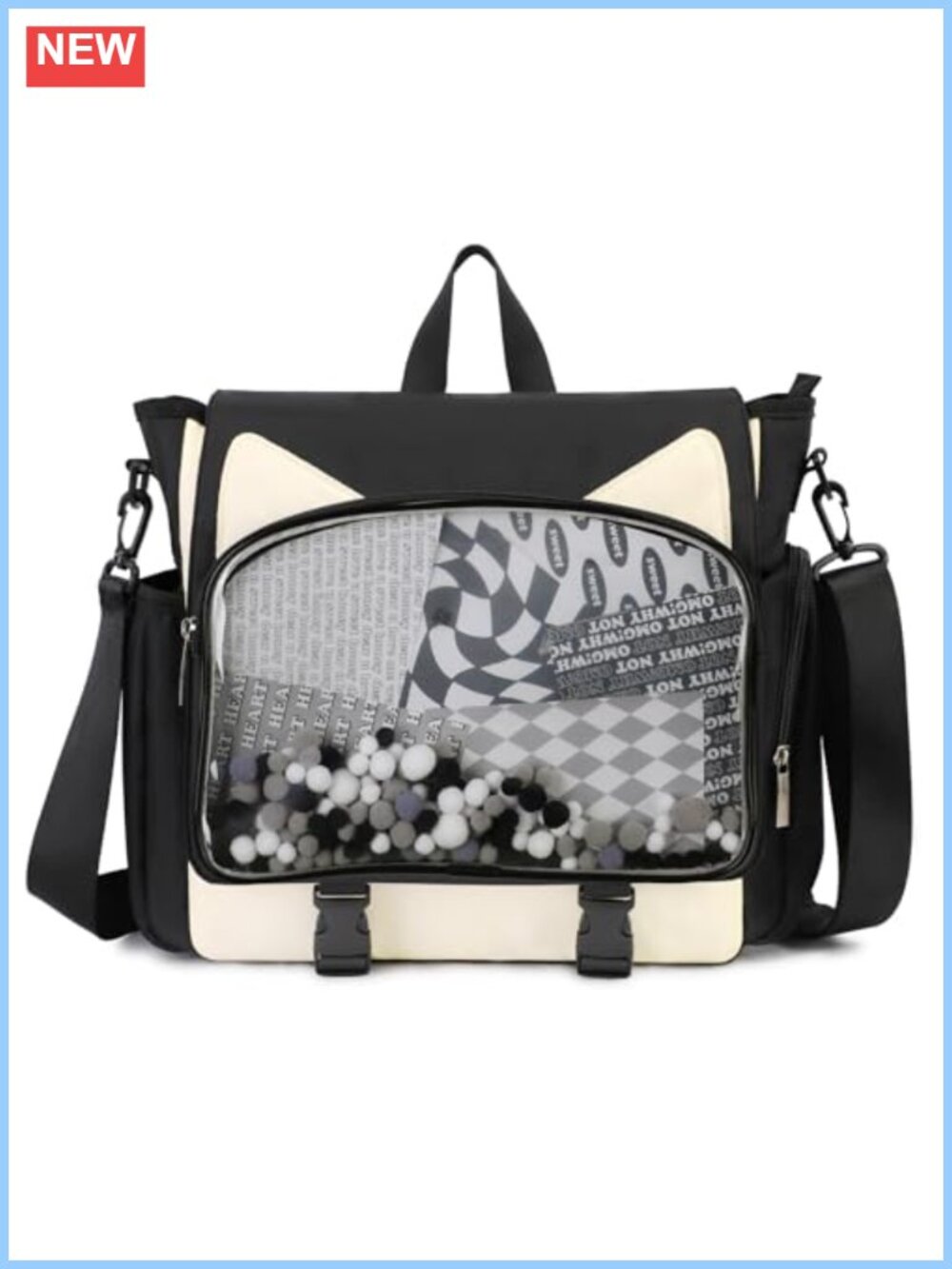 Kawaii Ita Bag Backpack Cat Pin Display Convertible Crossbody Cute Women